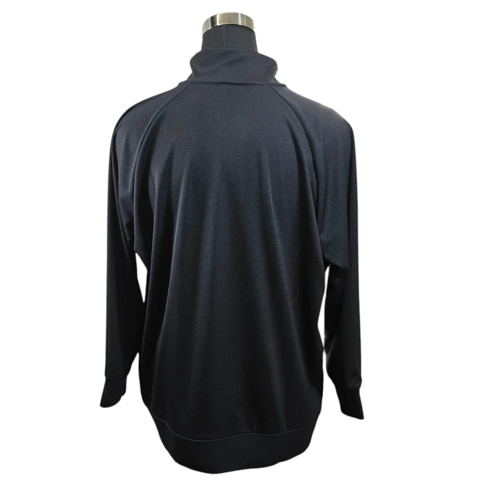 Adidas Track Jacket Mens 2XL Black White Polyester Indiana Hoosiers Zip Trefoil‎